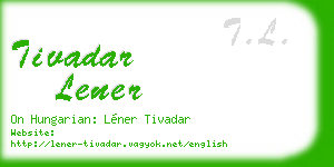 tivadar lener business card