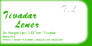 tivadar lener business card